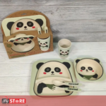 Детски сет за јадење од бамбусови влакна