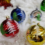 Сет од 6 лампиони со елка 8cm