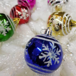 Сет од 6 лампиони со снегулки 8cm