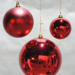 Сет од 6 црвени лампиони Ø10cm