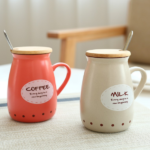 Креативна шоља со бамбус капаче и лажиче