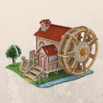 3D Музичка Сложувалка Waterwheel Cottage