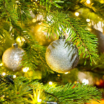 Сет од 6 сребрени лампиони со светки Ø8cm