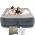 Intex deluxe воздушен душек 152x203x56cm со вградена пумпа