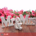 Дрвена декорација Mr & Mrs