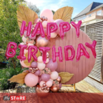 Happy Birthday Фолија балони сет розеви