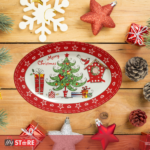 Merry Christmas Чинија за колачиња овална