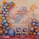 Сина роденденска декорација