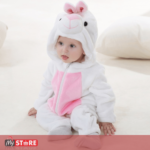 Детска облека бело Зајаче