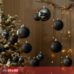 Сет од 6 црни лампиони Ø10cm