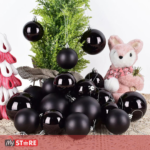 Сет од 6 црни лампиони Ø8cm