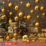 Сет од 6 златни лампиони Ø10cm