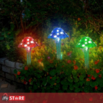 Сет од 6 соларни светилки печурки