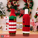 Новогодишна декорација за шише сет од две