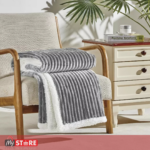 Луксузно крзнено ќебе единечно