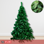 Зелена Новогодишна елка со борови гранчиња 210цм.
