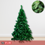 Зелена Новогодишна елка со борови гранчиња 180цм.